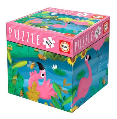 Educa, Cube, Flamingi, puzzle, 48 elementów