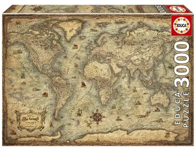 Educa, Mapa świata, puzzle, 3000 elementów