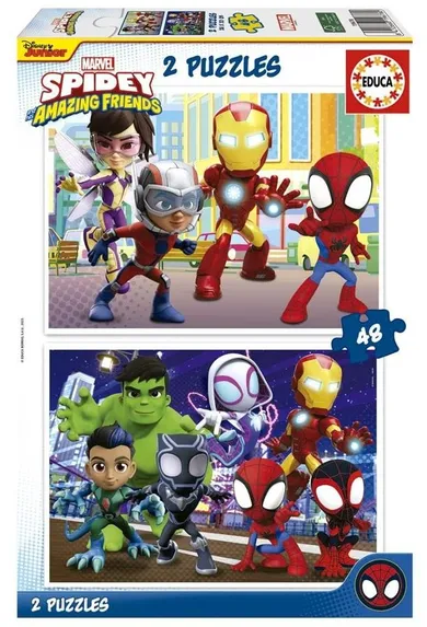 Educa, Spidey i Super-Kumple, puzzle, 2-48 elementów