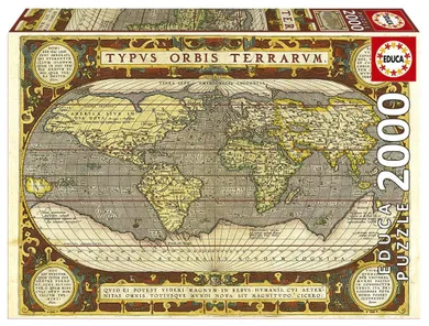 Educa, Stara mapa świata, puzzle, 2000 elementów