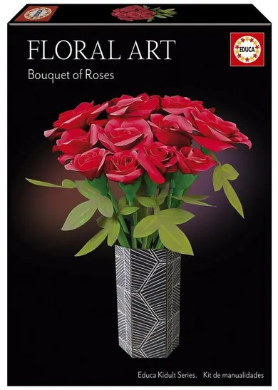 Educa, Sztuka kwiatowa, Bukiet czerwonych róż, zestaw kreatywny