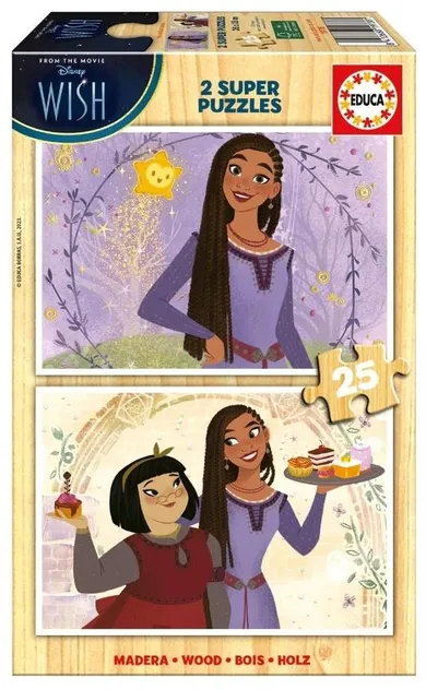 Educa, Życzenie, puzzle drewniane, 2-25 elementów