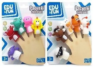 Edu&Fun, pacynki, zwierzęta, 5 szt.