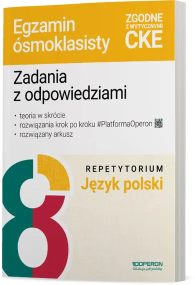 Egzamin ósmoklasisty 2025. Język polski. Repetytorium wypracowania lektury zadania arkusze