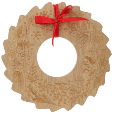 Eh Excellent Houseware, Bellune, bambusowa taca do serowania przekąsek, wianek świąteczny, 30 cm