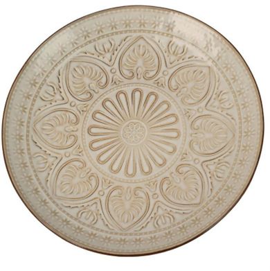 EH Excellent Houseware, ceramiczny talerz ze żłobionym wzorem, 26,5 cm