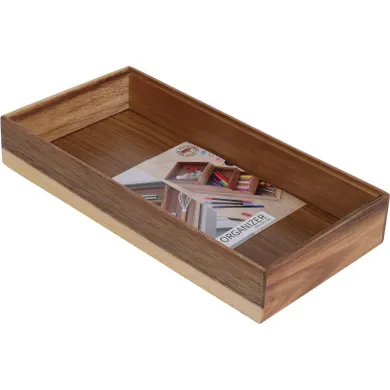 eh Excellent Houseware, Hedo, drewniany organizer na biurko do szuflady, 30-15-5 cm