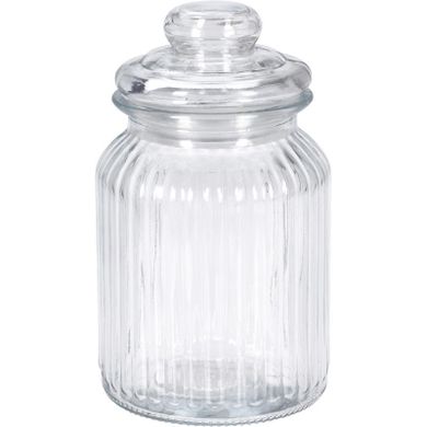 eh Excellent Houseware, prążkowany słoik ze szczelną pokrywką, 750 ml
