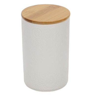 eh Excellent Houseware, słoik ceramiczny z pokrywką z bambusa, średnica 10-16 cm