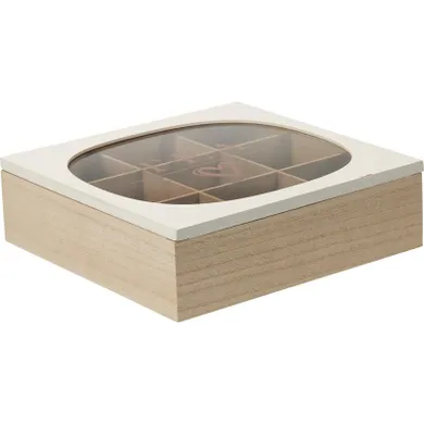 EH Excellent Houseware, Zen, herbaciarka ze szklanym wiekiem, 24-24-7 cm