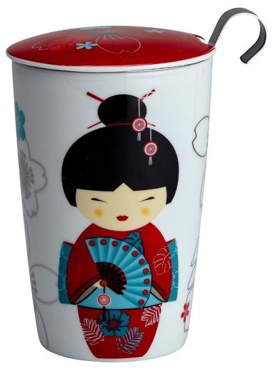 Eigenart, TeaEve, kubek z zaparzaczem, Little Geisha, czerwony, 350 ml