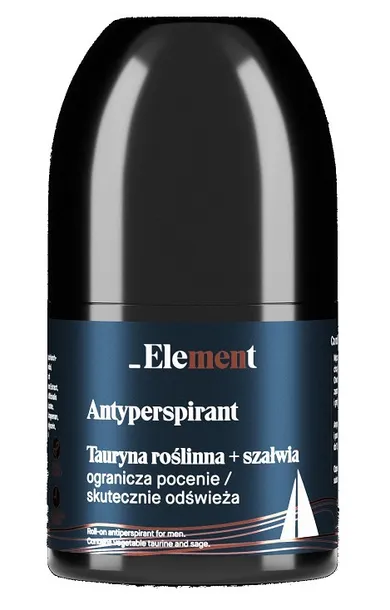 Element, Men, antyperspirant roll-on, z tauryną roślinną i szałwią, 50 ml