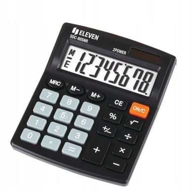 Eleven, kalkulator biurowy, czarny, SDC805NR