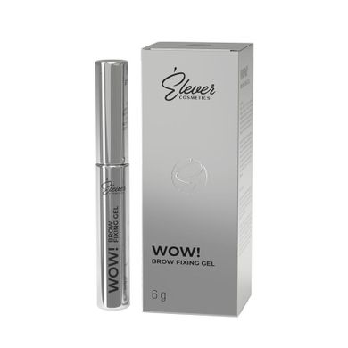 Elever, Wow! Brow Fixing Gel, żel do stylizacji brwi, Brunette, 6g