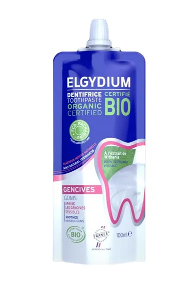 Elgydium, Baby, pasta do zębów z organiczną wodą rumiankową, 100 ml, 6-24 m