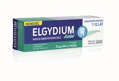 Elgydium, Junior, Łagodna Mięta, pasta do zębów dla dzieci, 7-12l, 50 ml