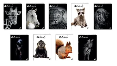 Elisa, Animals, zeszyt A5, 60 kartek, linia, 10 szt.