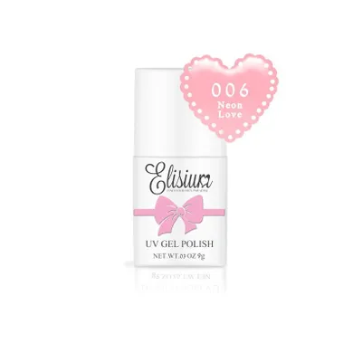 Elisium, UV Gel Polish, lakier hybrydowy do paznokci, 006 Neon Love, 9 g