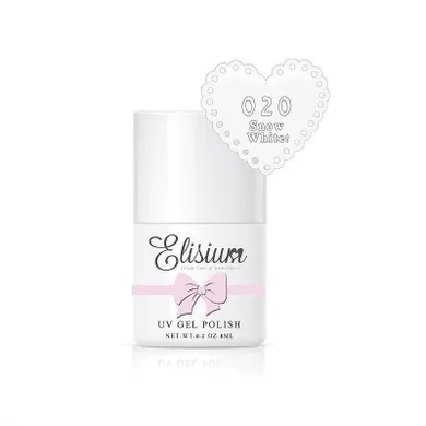 Elisium, UV Gel Polish, lakier hybrydowy do paznokci, 020 Snow White, 8 ml