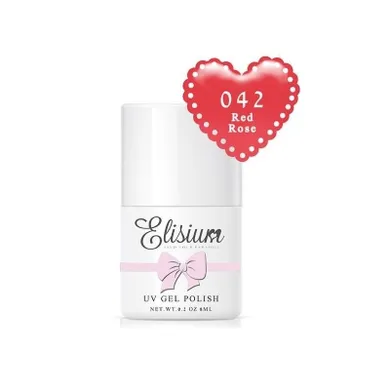 Elisium, UV Gel Polish, lakier hybrydowy do paznokci, 042 Red Rose, 8 ml