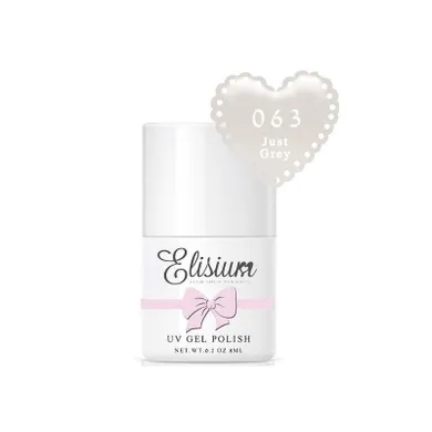 Elisium, UV Gel Polish, lakier hybrydowy do paznokci, 063 Just Grey, 8 ml