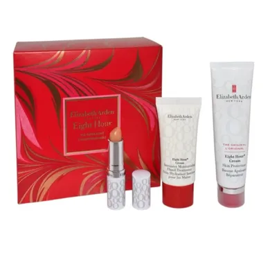 Elizabeth Arden, Eight Hour, zestaw, balsam naprawczy, 50 ml + krem do rąk, 30 ml + pomadka, 3.7g