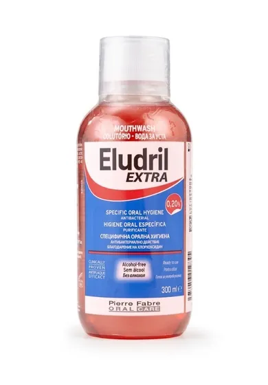 Eludril, Extra, płyn do płukania jamy ustnej, 300 ml