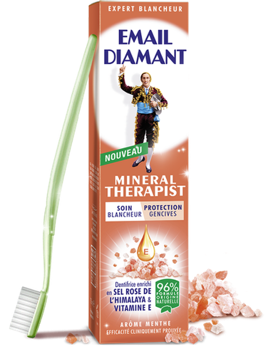 Email Diamant, Mineral Therapist, pasta do zębów wybielająca z witaminą E oraz solą himalajską, 75 ml