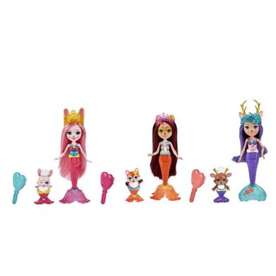 Enchantimals, Królewskie syrenki, zestaw z 3 lalkami i zwierzątkami