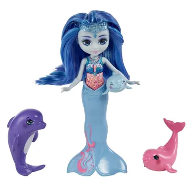 Enchantimals, Rodzina Delfinów, Dorinda Dolphin, zestaw z lalką i figurkami