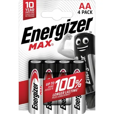 Energizer, baterie alkaliczne, Max AA LR6, 4 szt.