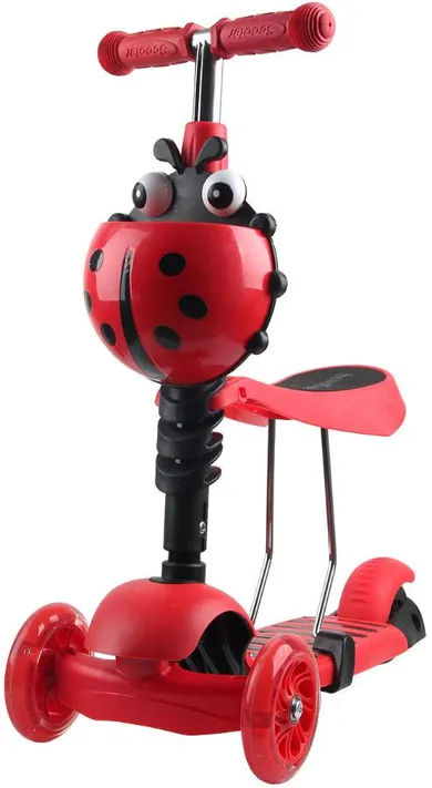 Enero, Biedronka, hulajnoga 3-kołowa, balansowa, 3w1, czerwona