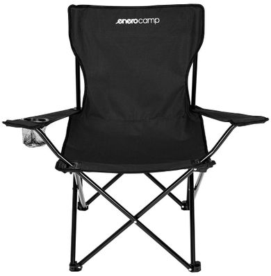 Enero Camp, krzesło turystyczne składane, czarne, 50-50-80 cm