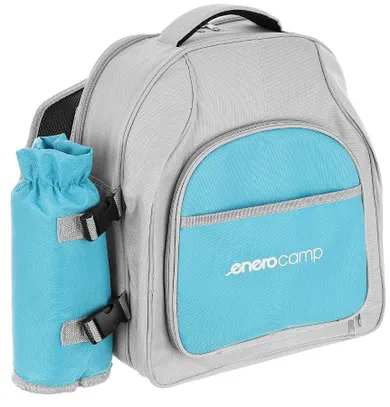 Enero Camp, plecak piknikowy, termiczny, błękitno-szary, 25 l