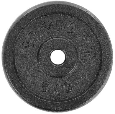 Enero Fit, FI26,5, obciążenie żeliwne, czarne, 5 kg