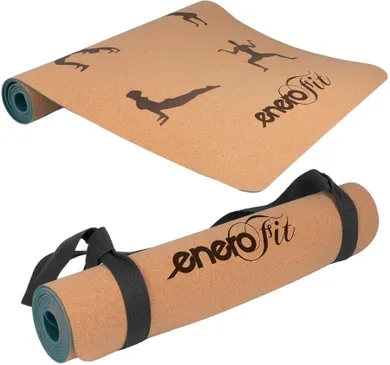 Enero, Fit, korkowa mata do ćwiczeń jogi, 183-61-0,4 cm