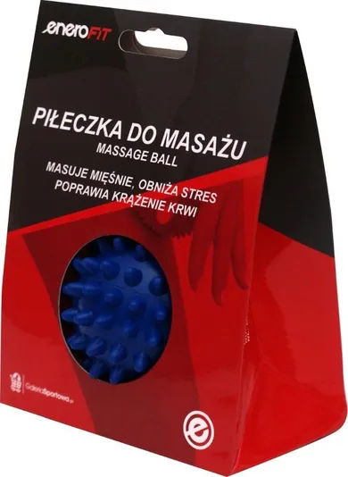 Enero fit, piłeczka do masażu, 7 cm, niebieska soft