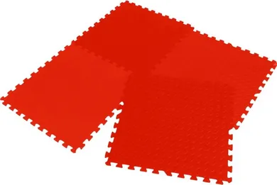 Enero, mata, puzzle piankowe, czerwona, 60-60 cm, 4 szt.