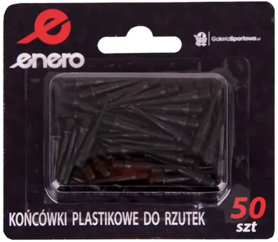 Enero, plastikowe końcówki do rzutek, czarne, 50 szt.