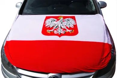 Enero, pokrowiec na maskę samochodu, flaga Polski