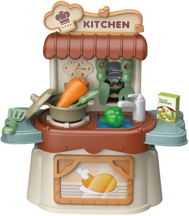 Enero Toys, składana kuchnia w walizce, 3w1, z akcesoriami