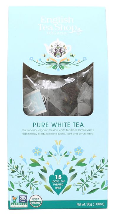 English Tea Shop, Bio Pure White Tea, herbata liściasta, 15 piramidek