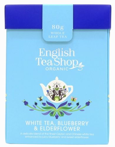 English Tea Shop, Bio White Tea Blueberry & Elderflower, herbata, 80g