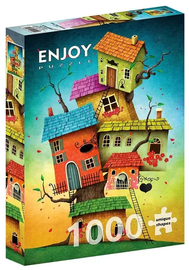Enjoy, Bajkowe domy, puzzle, 1000 elementów