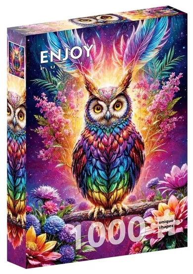Enjoy, Kolorowa sowa, puzzle, 1000 elementów