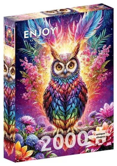 Enjoy, Kolorowa sowa, puzzle, 2000 elementów