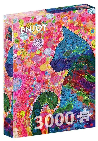 Enjoy, Kolorowy kot, puzzle, 3000 elementów