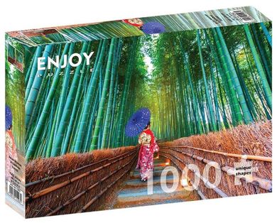 Enjoy, Las bambusowy, Japonia, puzzle, 1000 elementów