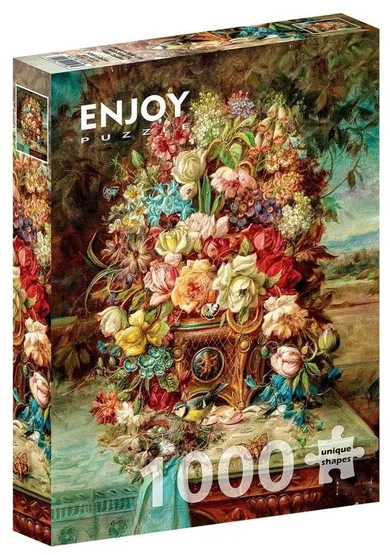 Enjoy, Martwa natura z modraszką, Hans Zatzka, puzzle, 1000 elementów