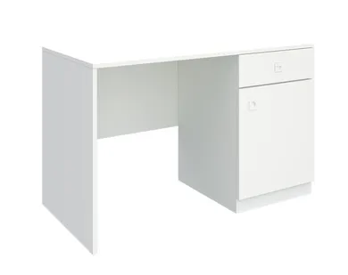 Entelo, Blox, biurko dla dziecka z szafką i szufladą, biały, 120-60-76 cm